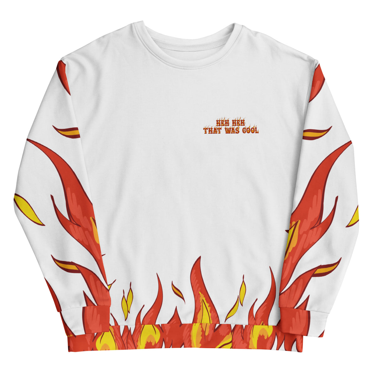 Fifth Dub Beavis and Butt-Head Firestorm sweatshirt with bold graphic design and flame-inspired streetwear styling